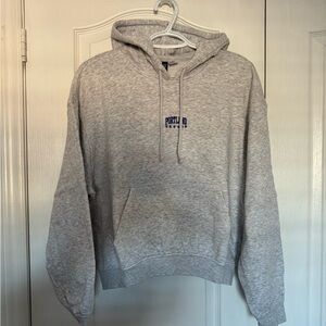H&M Heather Grey Hoodie with Small Navy 'Portland Oregon' Logo